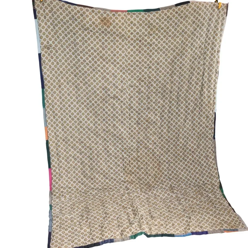 Vintage Handmade Patchwork Quilt 90x58 Heavy Cottagecore‎